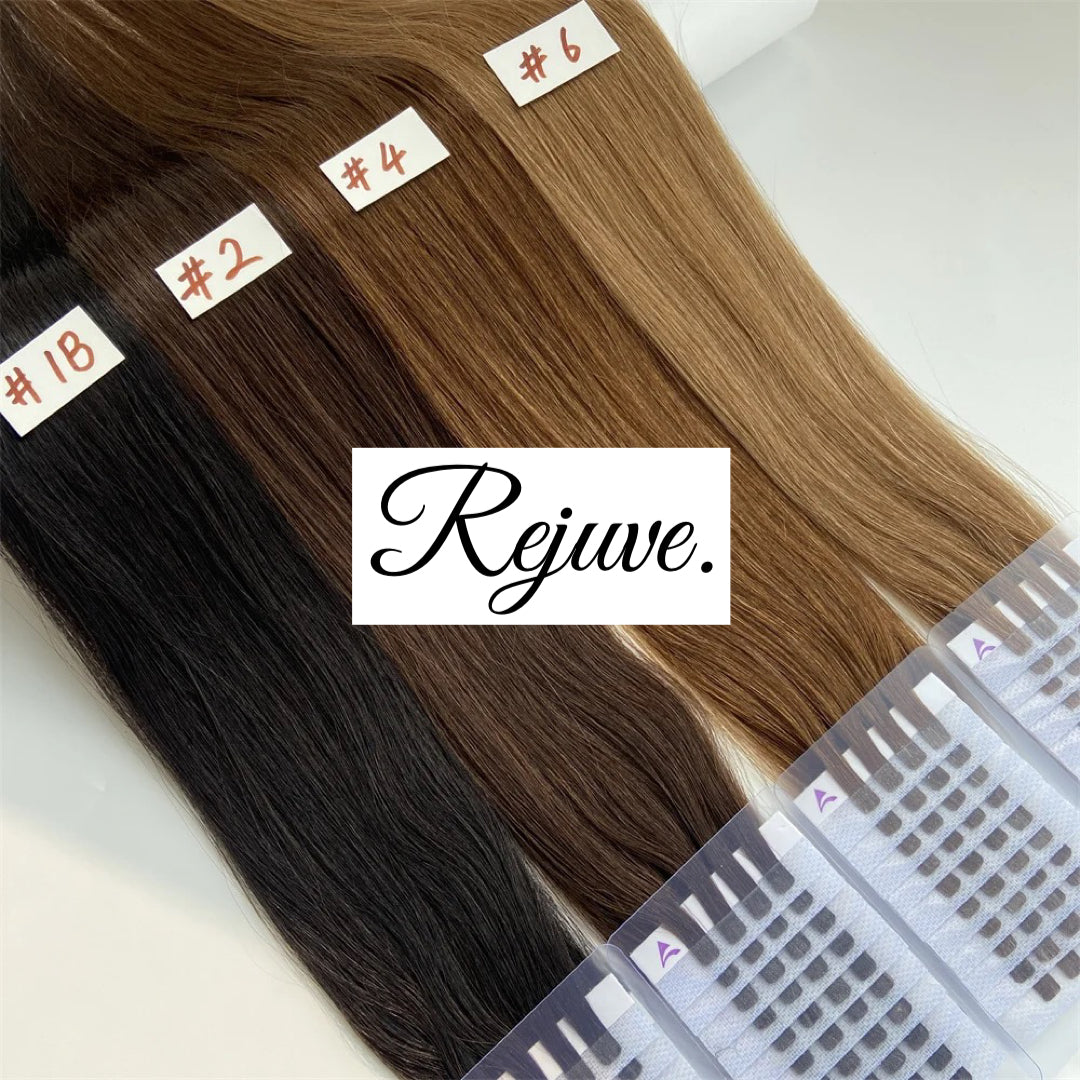 カラーNo.4 (増毛ライトブラウン)Rejuve.ナチュラルヘアエクステンション 36本入り